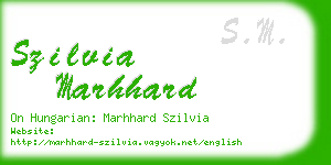 szilvia marhhard business card